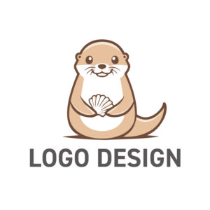 愛嬌と器用さで心をつかむ、ラッコのキャラクターロゴデザイン