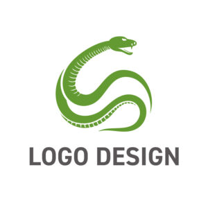 再生と知性を象徴する、しなやかで力強い蛇のロゴデザイン