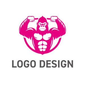 圧倒的な力強さと個性を放つ、ゴリラをモチーフにしたロゴデザイン