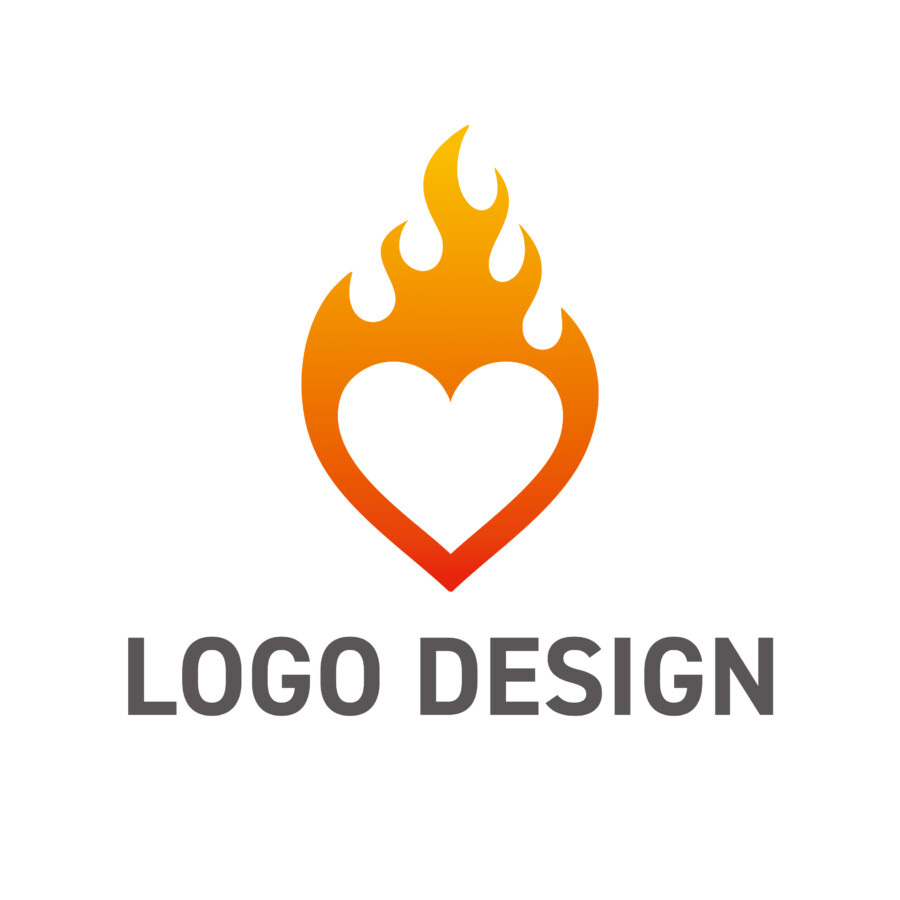 心に火を灯す、暖かなコミュニケーションを象徴するロゴデザイン
