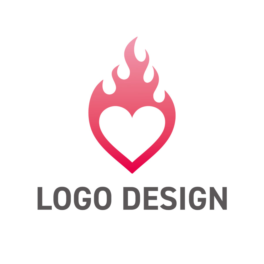 心に火を灯す、暖かなコミュニケーションを象徴するロゴデザイン