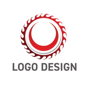 精密さとパワーを両立させる、円形の炎のロゴデザイン