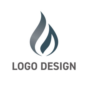 静かな情熱を象徴する、洗練された炎のロゴデザイン