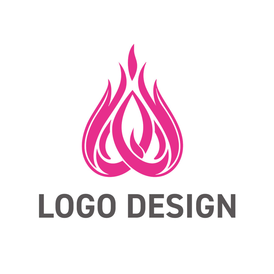 美しさと情熱が織りなす、華やかな炎のロゴデザイン