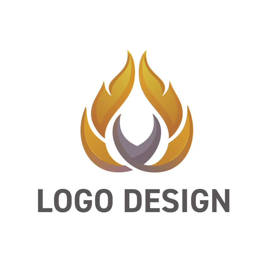 中心的な価値を守り育む、生命力あふれる炎のロゴデザイン