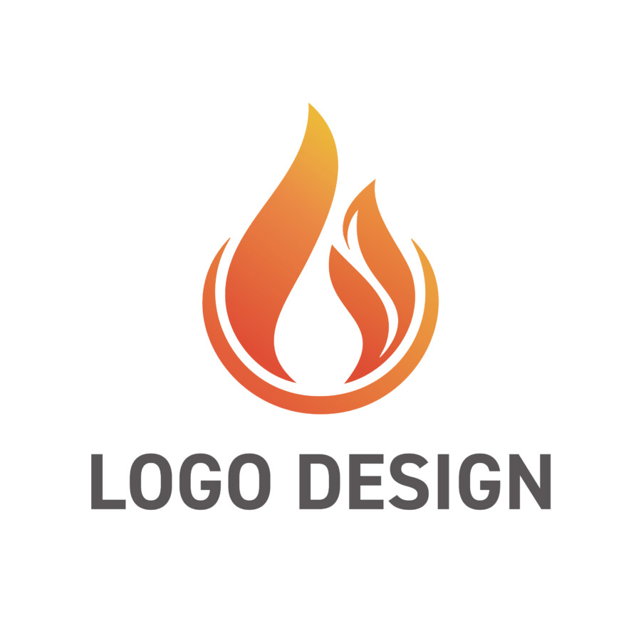 温かみと安心感を伝える炎のロゴデザイン