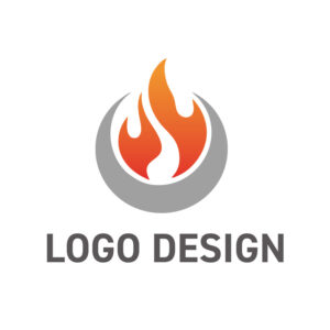 情熱と技術の融合を象徴する炎のロゴデザイン