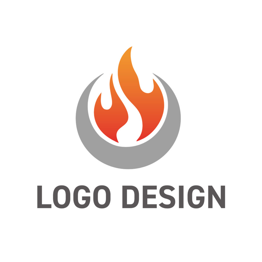 情熱と技術の融合を象徴する炎のロゴデザイン