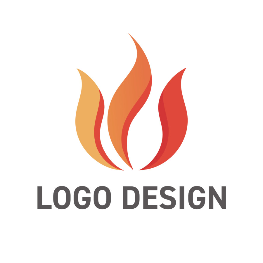 生命の芽吹きを感じさせる、オーガニックな炎のロゴデザイン