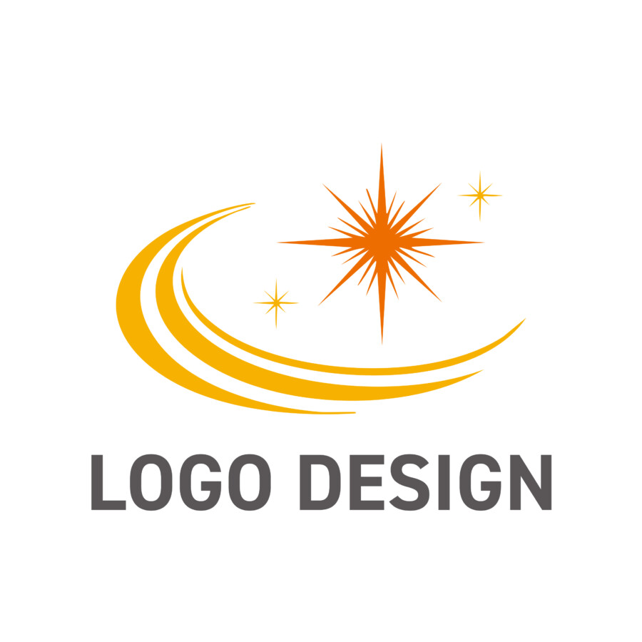 未来を照らす閃光、躍動感あふれる輝きのロゴデザイン