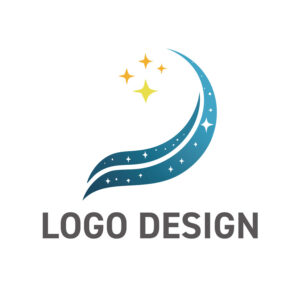 夜空に描く夢と希望、魔法の軌跡のようなロゴデザイン