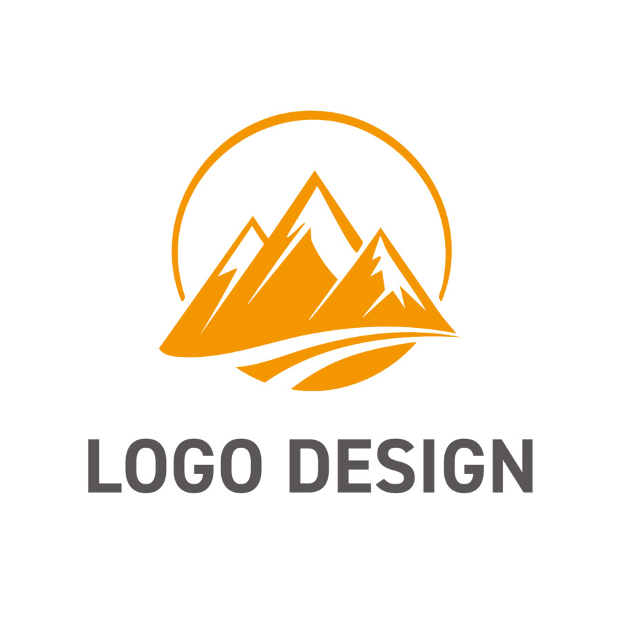 新たな旅路を照らす、希望に満ちた山のロゴデザイン