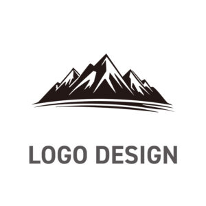 揺るぎない理念と躍動感を象徴する、雄大な山のロゴデザイン