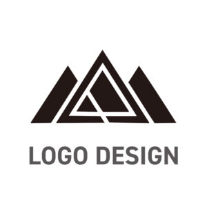 構造的な美しさが知性を感じさせる、トライアングルロゴデザイン