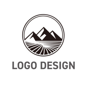 雄大な自然と実りの象徴を込めた、洗練されたロゴデザイン