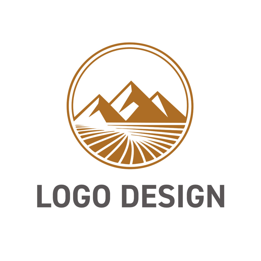 雄大な自然と実りの象徴を込めた、洗練されたロゴデザイン