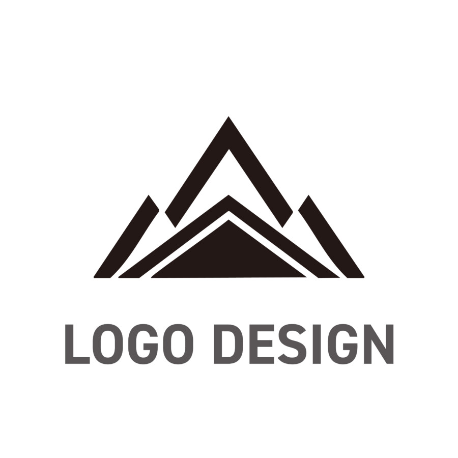 構造的な美しさと頂点を目指す意志を表現したモダンなロゴデザイン