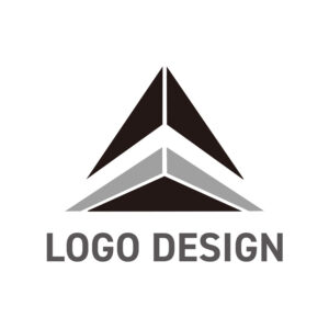 揺るぎない基盤と未来への飛躍を象徴するピラミッド型ロゴデザイン