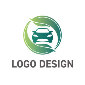 自然との共生を目指す、次世代のエコカーライフを表現したロゴデザイン