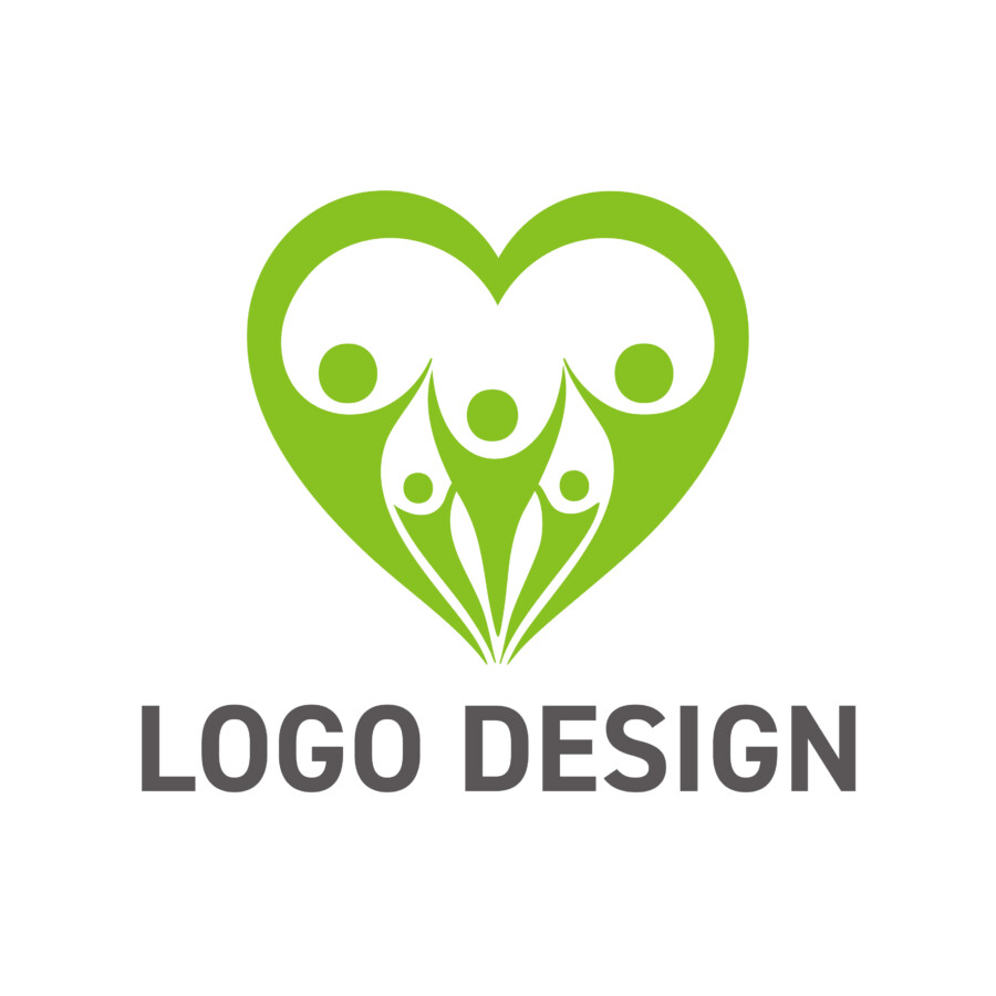 人々の笑顔が育む、ハートフルなコミュニティのロゴデザイン