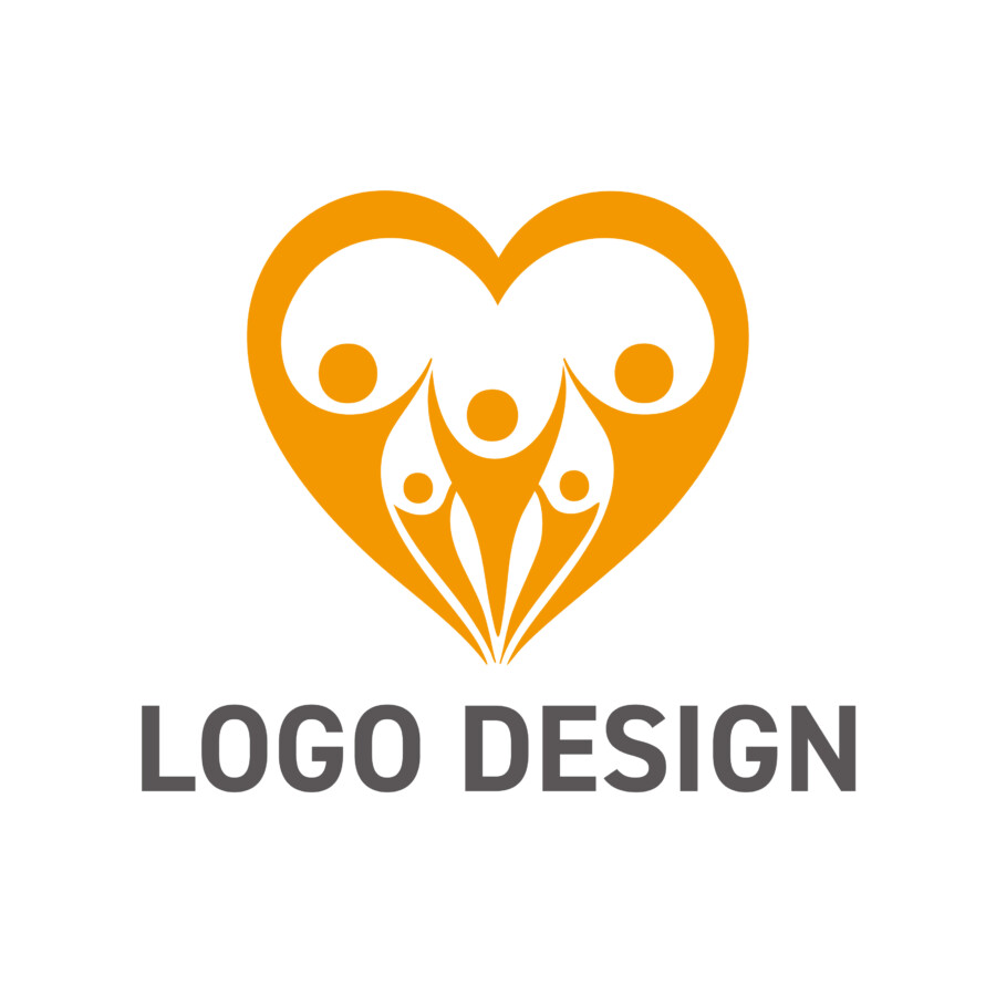 人々の笑顔が育む、ハートフルなコミュニティのロゴデザイン