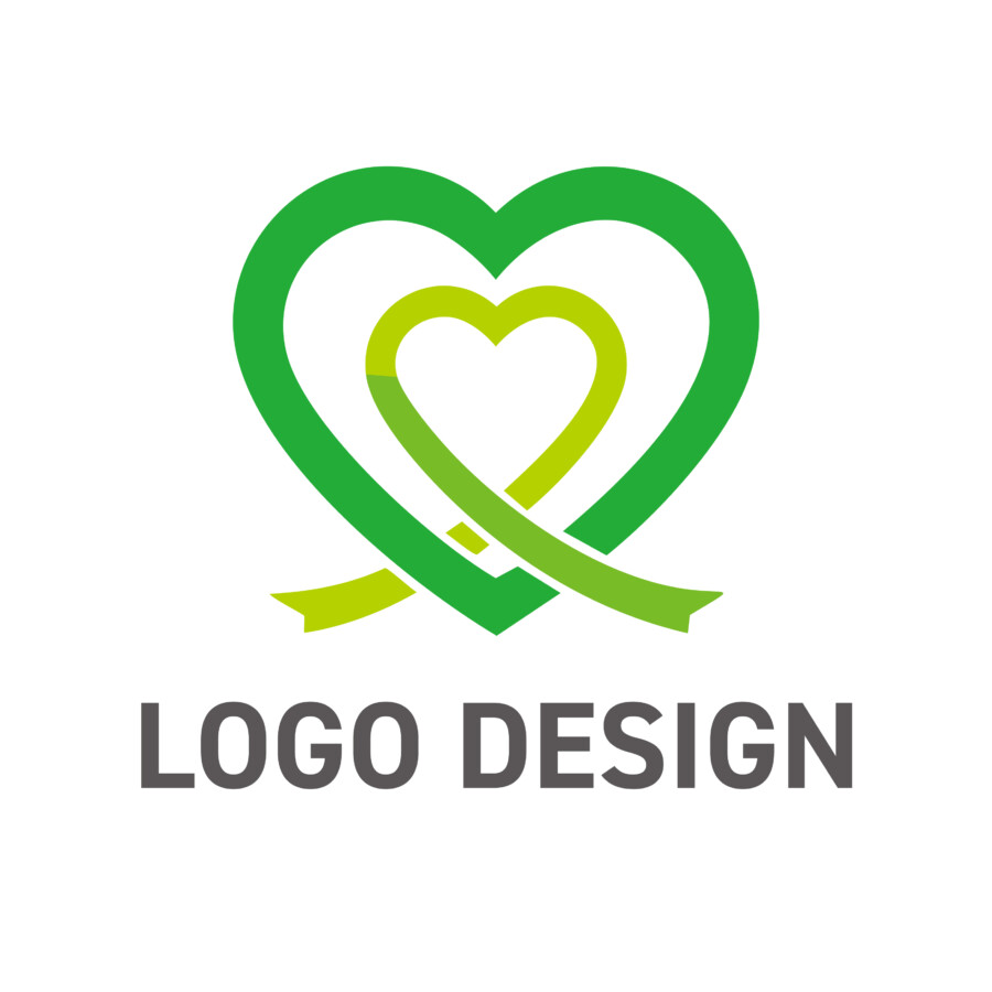 生命のつながりが育む、循環と成長のハートロゴデザイン