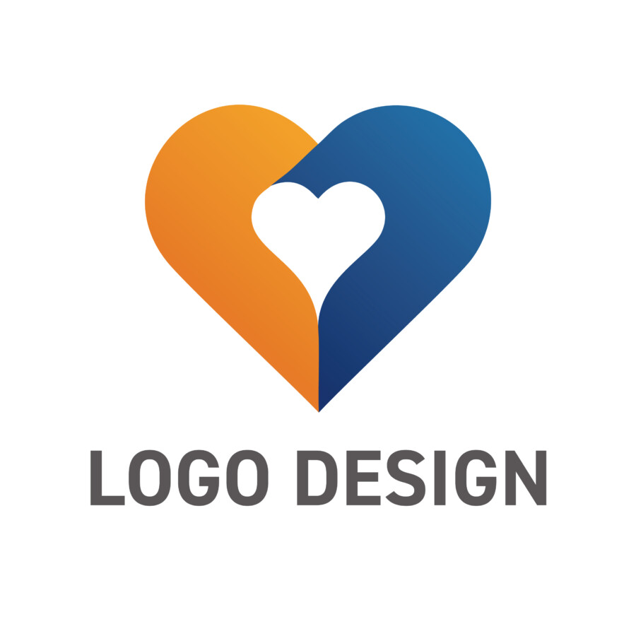 温かさと信頼が結びつく、調和とシナジーのハートロゴデザイン