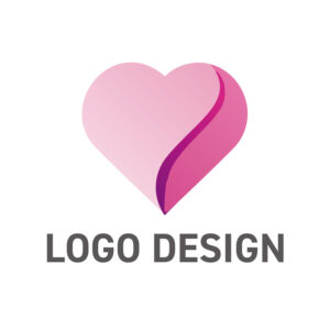 心の奥をめくる、発見と変容のハートロゴデザイン