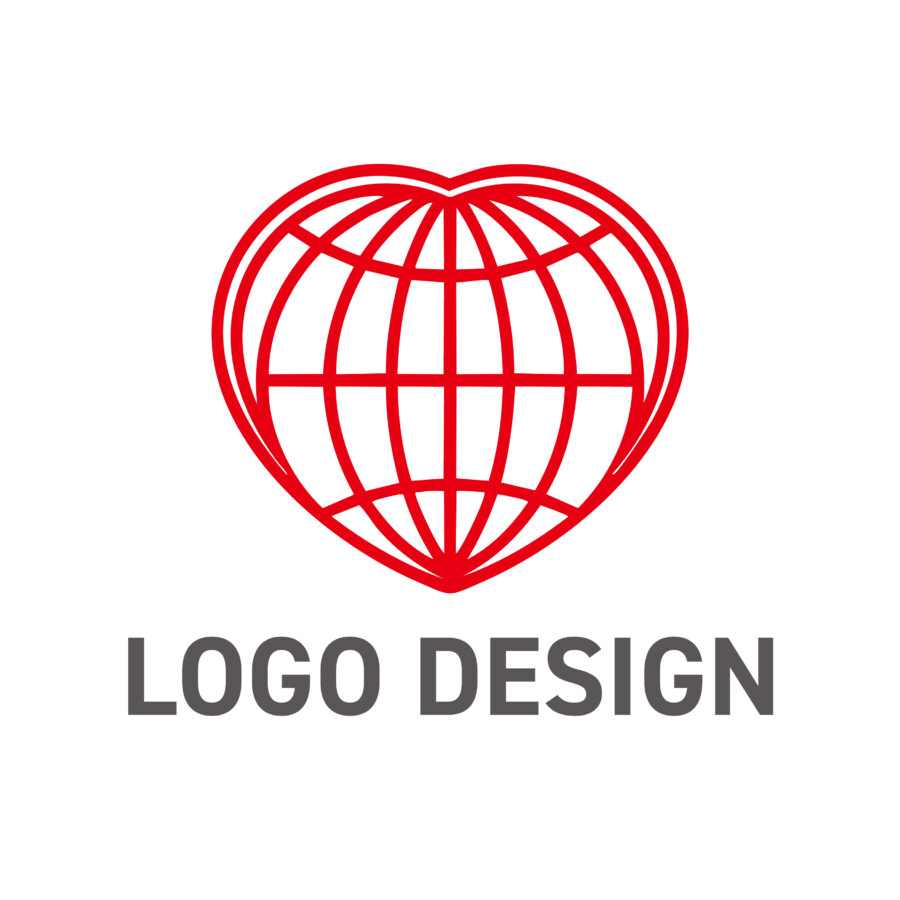 繊細なラインが世界をつなぐ、コミュニケーションのハートロゴデザイン