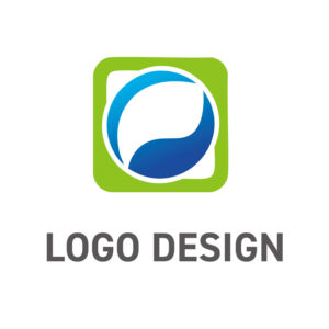 自然との調和と未来への成長を表現する、グリーンの四角形が印象的なロゴデザイン