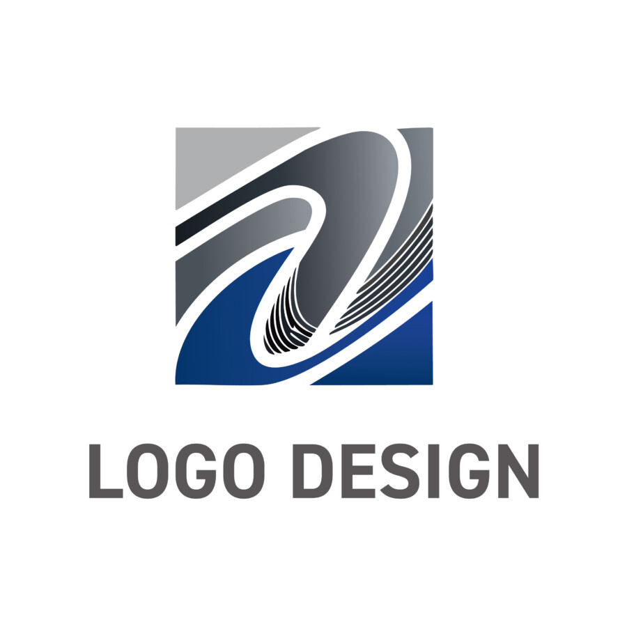 先進技術と信頼性をダイナミックに表現する、メタリックなロゴデザイン