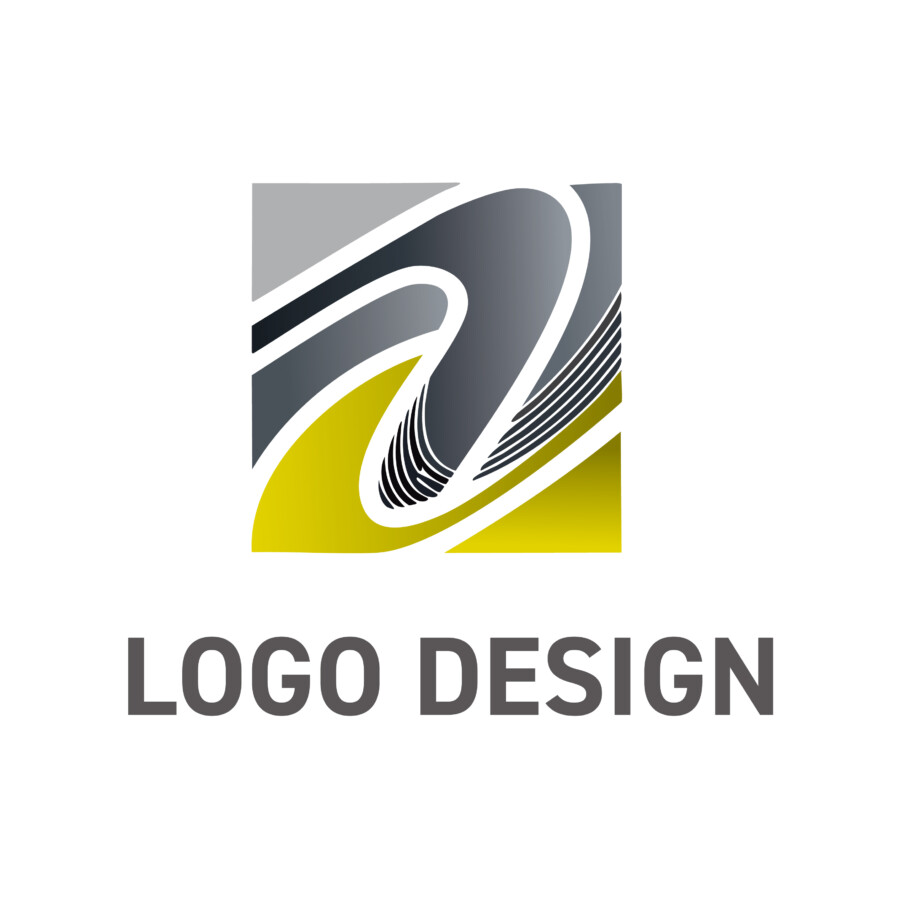 先進技術と信頼性をダイナミックに表現する、メタリックなロゴデザイン