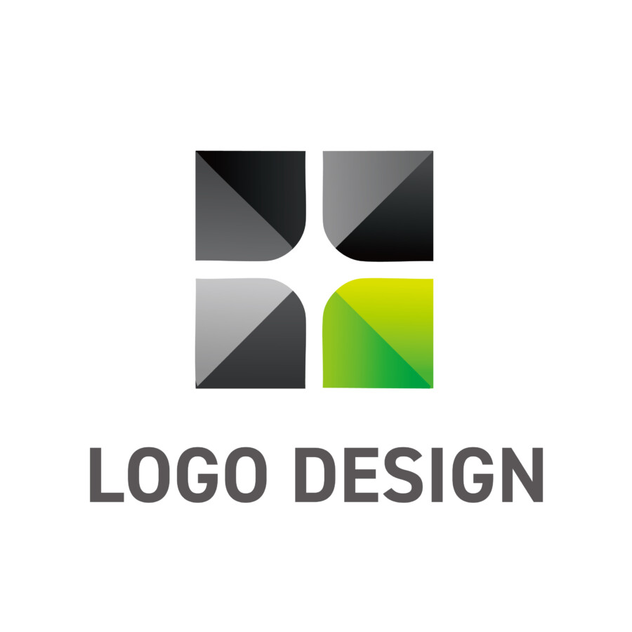 多様な価値の結束と未来への希望を象徴する、四分割のロゴデザイン