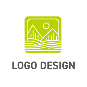 自然の風景を切り取った一枚の絵のような、親しみやすいロゴデザイン