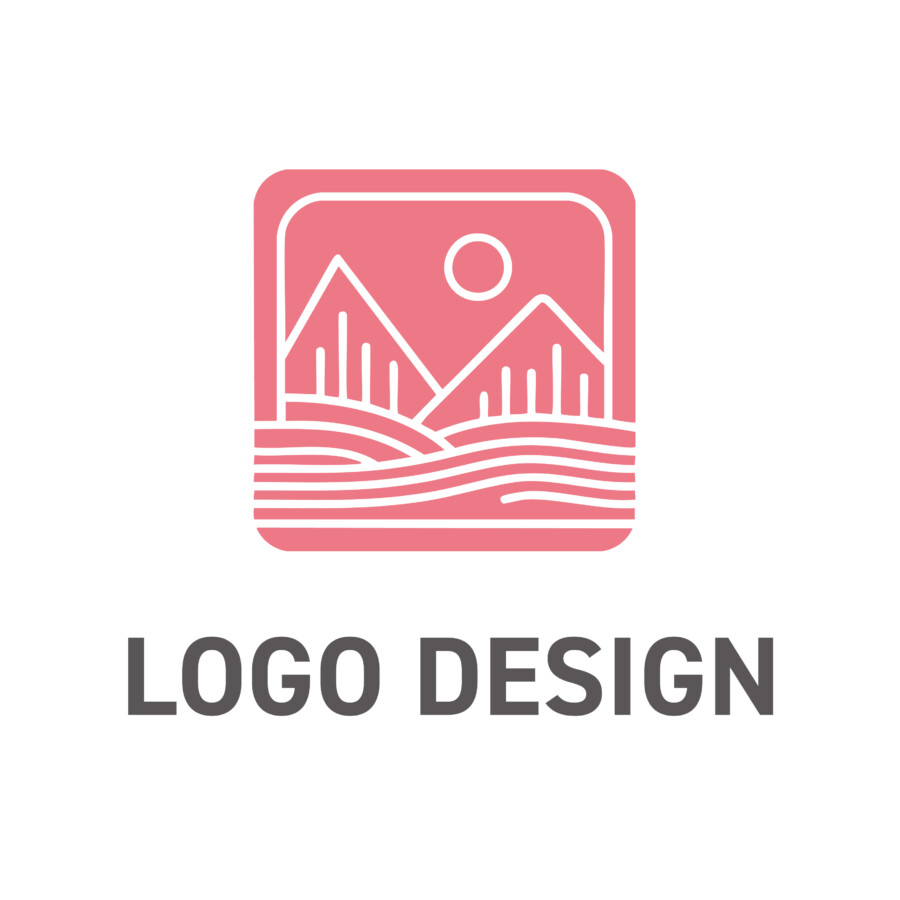 自然の風景を切り取った一枚の絵のような、親しみやすいロゴデザイン