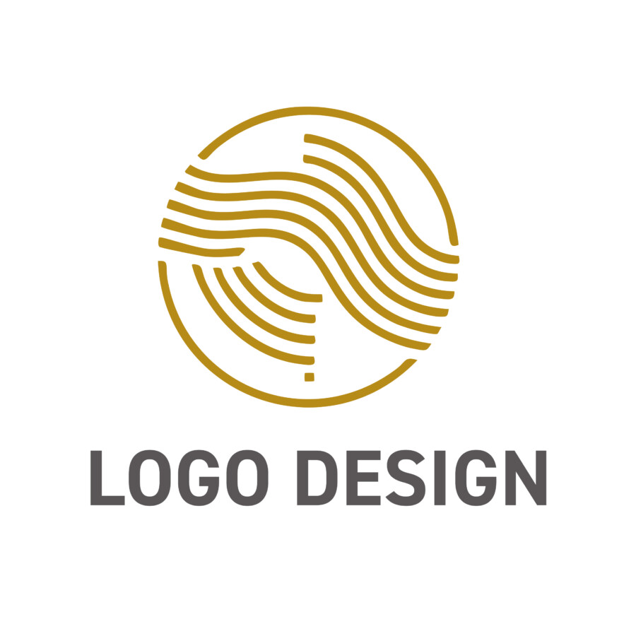 しなやかな曲線が織りなす豊かさと伝統の円形ロゴデザイン