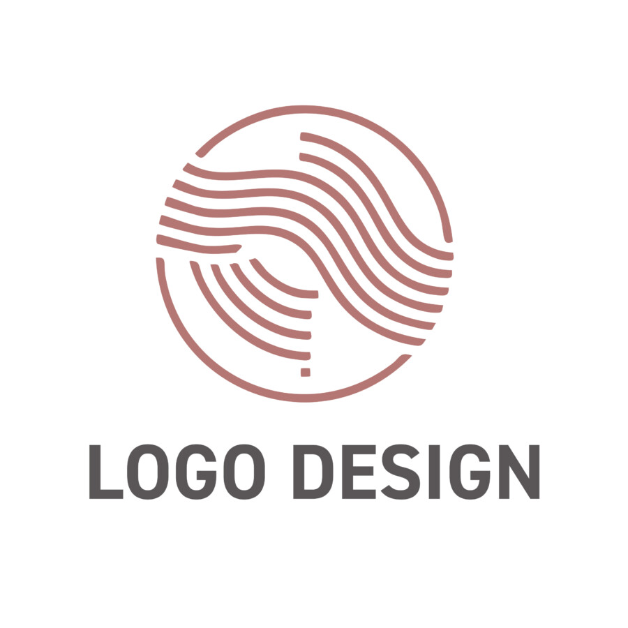 しなやかな曲線が織りなす豊かさと伝統の円形ロゴデザイン