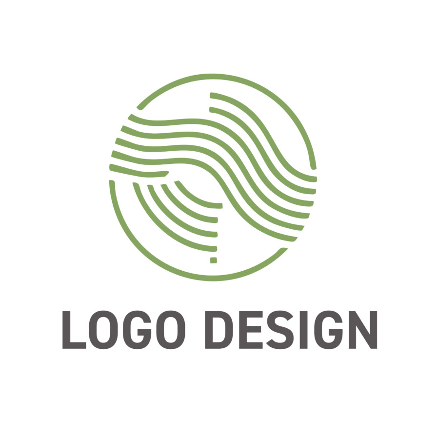 しなやかな曲線が織りなす豊かさと伝統の円形ロゴデザイン