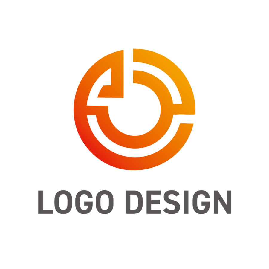 頭文字EとCを想起させる、迷路のような円形ロゴデザイン