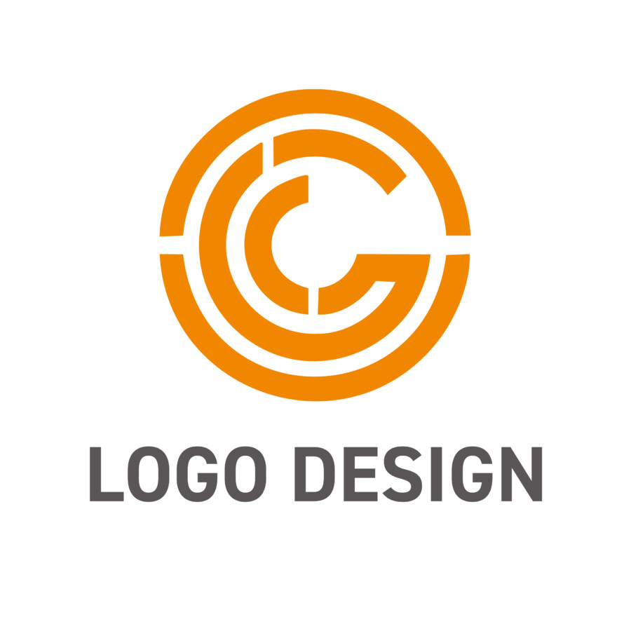 頭文字GとCを組み合わせた、力強い円形ロゴデザイン