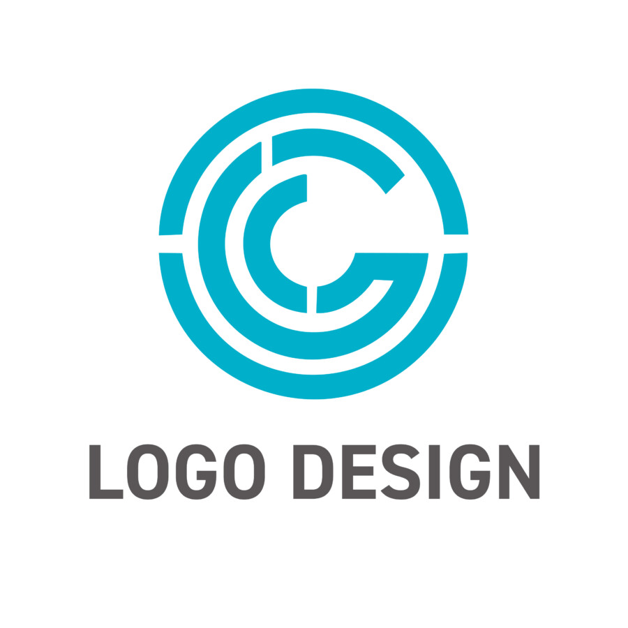 頭文字GとCを組み合わせた、力強い円形ロゴデザイン