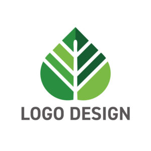 多様性の調和を表現する、一枚の葉のロゴデザイン