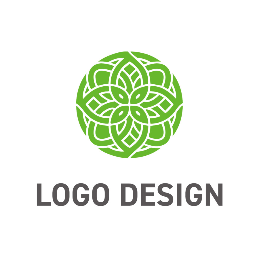 調和と全体性を象徴する、マンダラ模様のロゴデザイン