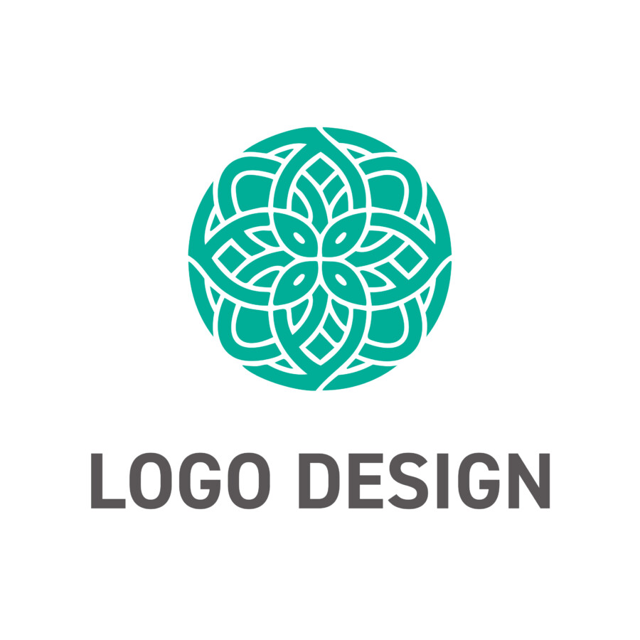 調和と全体性を象徴する、マンダラ模様のロゴデザイン