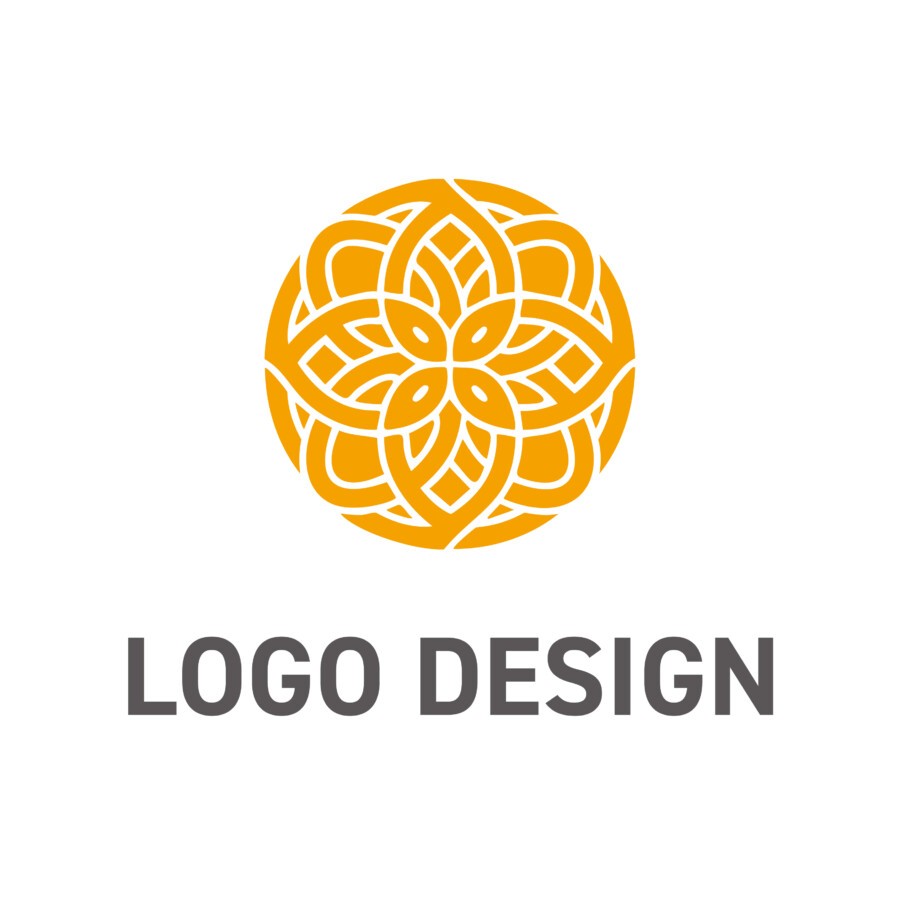 調和と全体性を象徴する、マンダラ模様のロゴデザイン