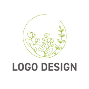 手描きの優しさで野の花を描いた、繊細なロゴデザイン
