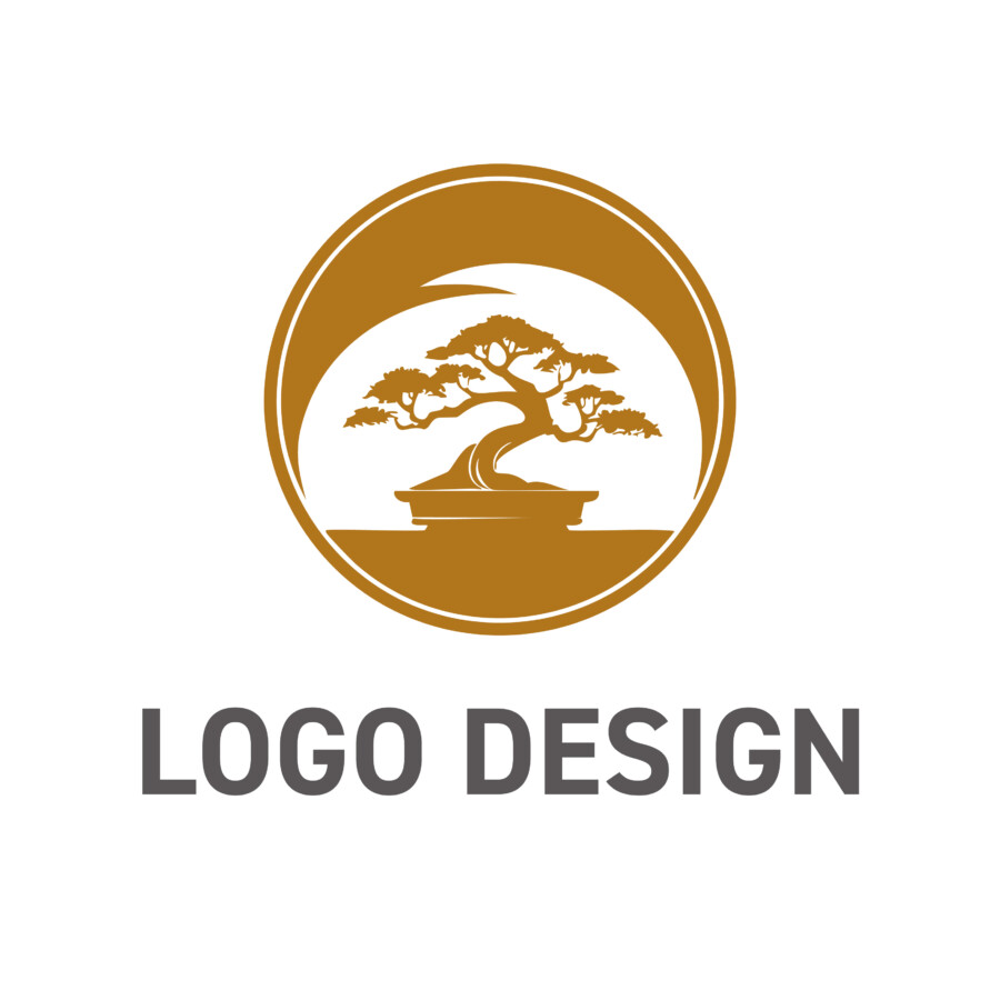 伝統と熟練の技が息づく、盆栽のロゴデザイン