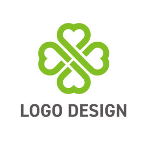 幸運と真心が結ばれた、四つ葉のロゴデザイン