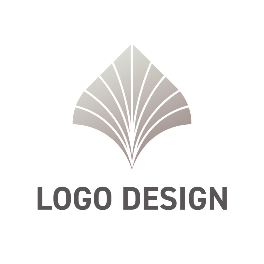 気品と生命力が広がる、イチョウの葉のロゴデザイン