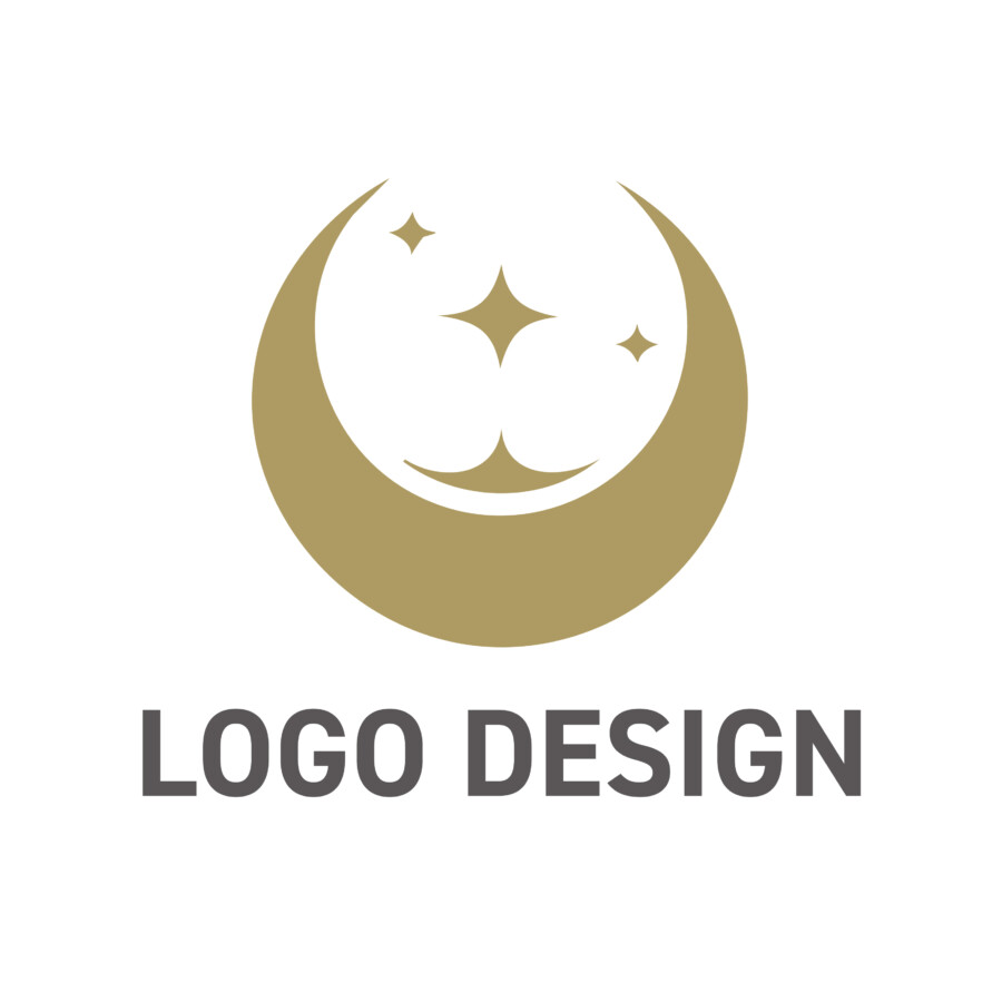 月と星のきらめきが導く、特別な体験を約束するロゴデザイン